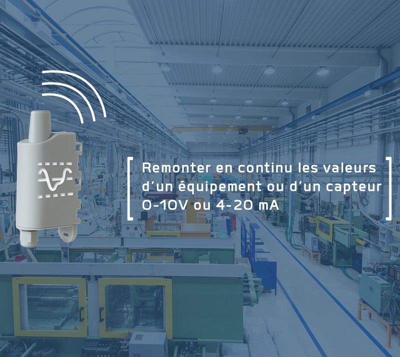 capteur connecté analogique, 4-20 mA, 0-10 V capteur IoT, LoRaWAN, Sigfox, LoRa