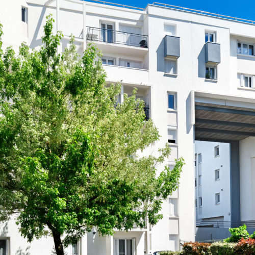 logement collectif, immeuble, building, chaufferie